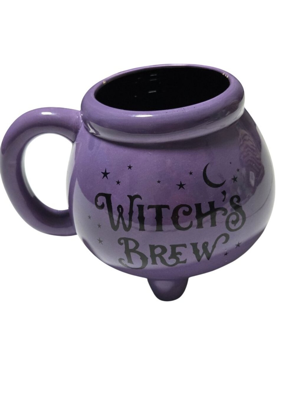 Purple Witchs Brew Cauldron Mug 16oz Ceramic Eccolo Halloween Coffee Cup Stars
